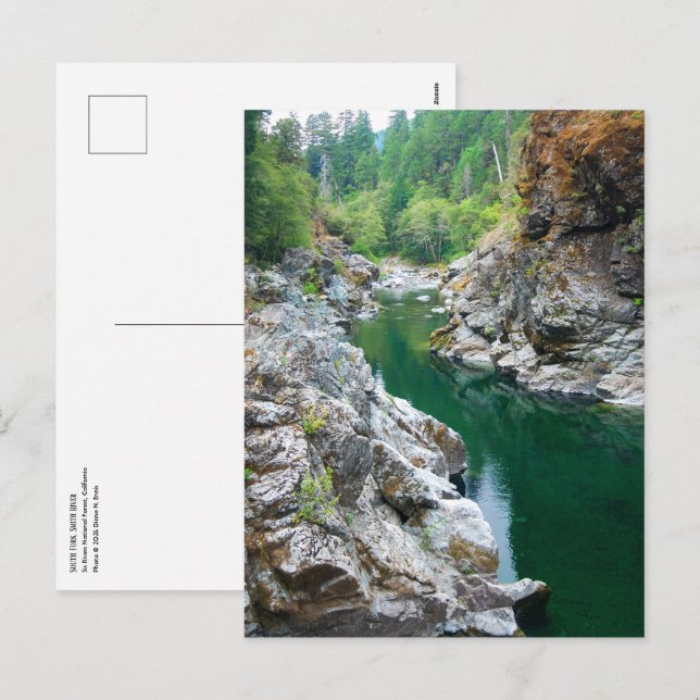 South Fork, Smith River CA vykort (Fram/baksida)