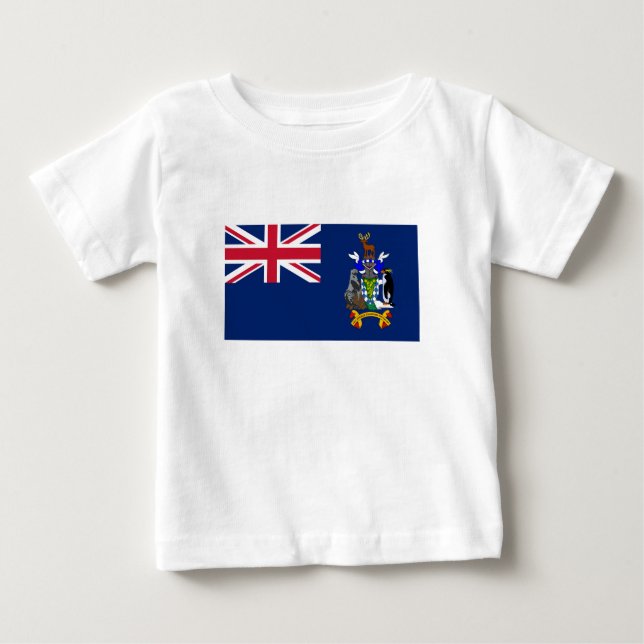 South Georgia and the South Sandwich Islands Flag T Shirt (Framsida)