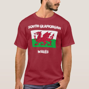 South Glamorgan, Wales med walesisk flagga Tröja