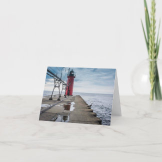 South Haven Lighthouse Notecard Kort