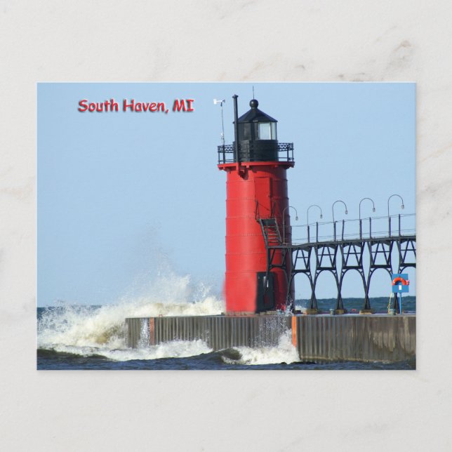 South Haven Lighthouse Vykort (Framsida)
