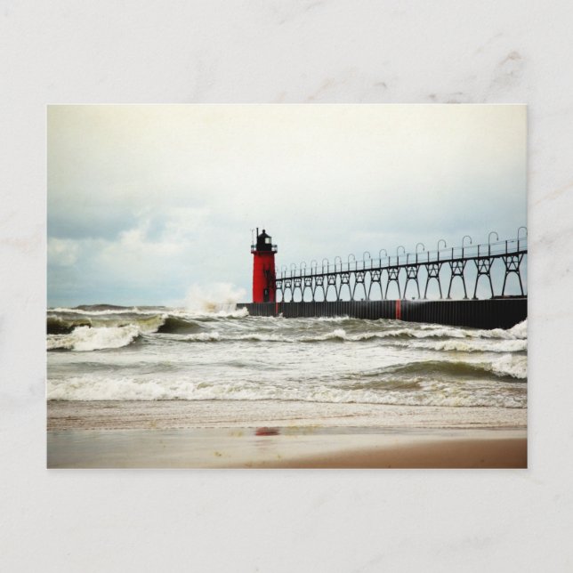 South Haven Michigan Lighthouse Vykort (Framsida)