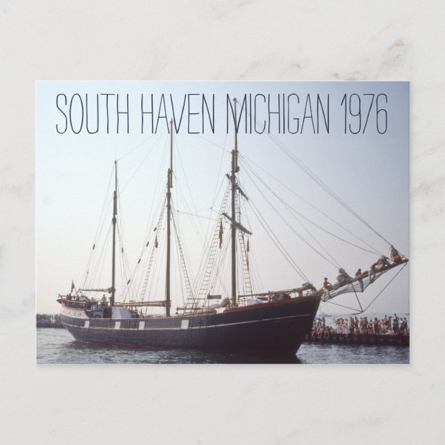 South Haven Michigan Tall Frakt 1976 Vykort (Framsida)