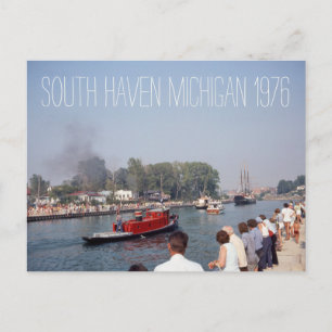 South Haven Michigan Tugboat 1976 Vykort