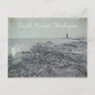 South Haven, Michigan Vintage Icebergs Lighthouse Vykort