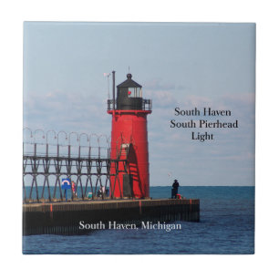 South Haven South Pierhead Light-kakel Kakelplatta