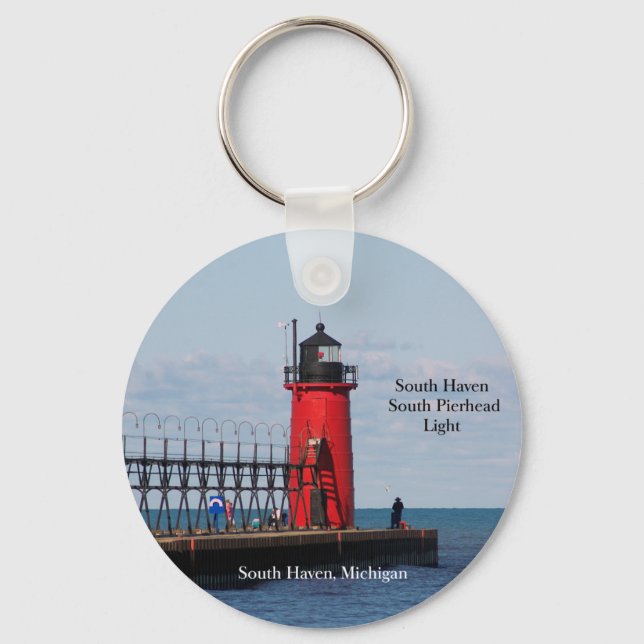 South Haven South Pierhead Light nyckelring (Framsida)