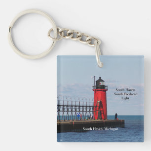 South Haven South Pierhead Light nyckelring