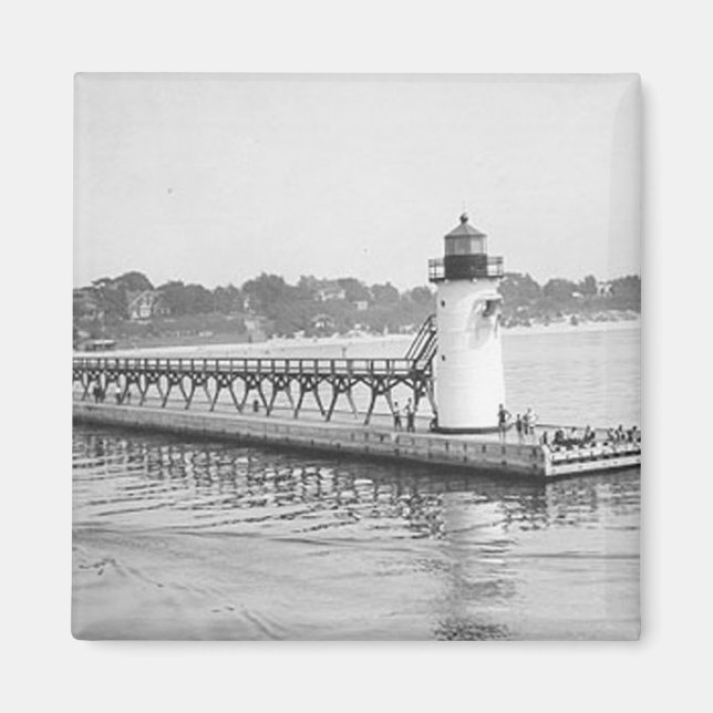 South Haven South Pierhead Lighthouse Magnet (Framsidan)