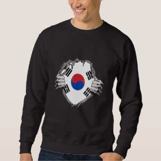 South Korea Flag Lång Ärmad Tröja