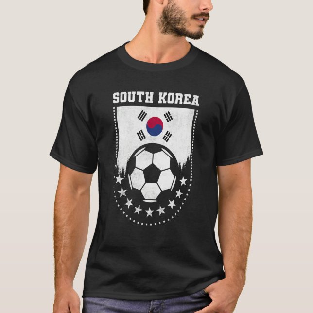 South Korea Flag Soccer Fan T Shirt (Framsida)