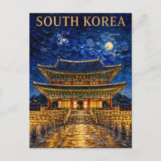 South Korea: Mystic Night Seoul Art Souvenir Vykort