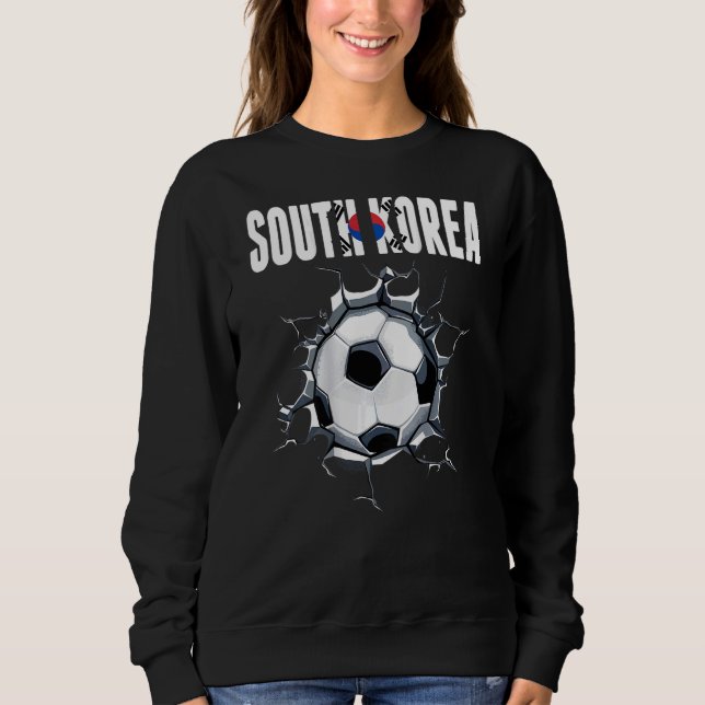 South Korea Soccer Fans - Korean Football In Crack T Shirt (Framsida)