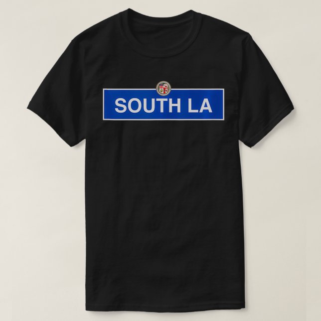 South LA Los Angeles Street Sign Central Slauson H T Shirt (Design framsida)