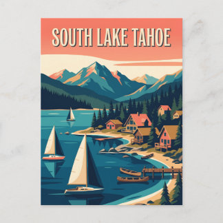 South Lake Tahoe Kalifornien Bergsposter Vykort