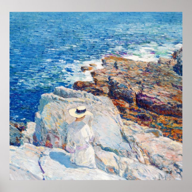 South Ledges, Appledore av Childe Hassam Poster (Framsidan)