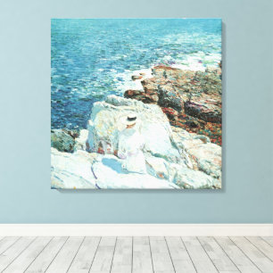 South Ledges, Appledore av Frederick Childe Hassam Canvastryck