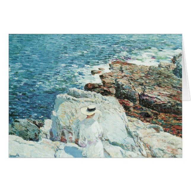 South Ledges, Appledore av Frederick Childe Hassam Hälsningskort (Framsidan Horizontal)