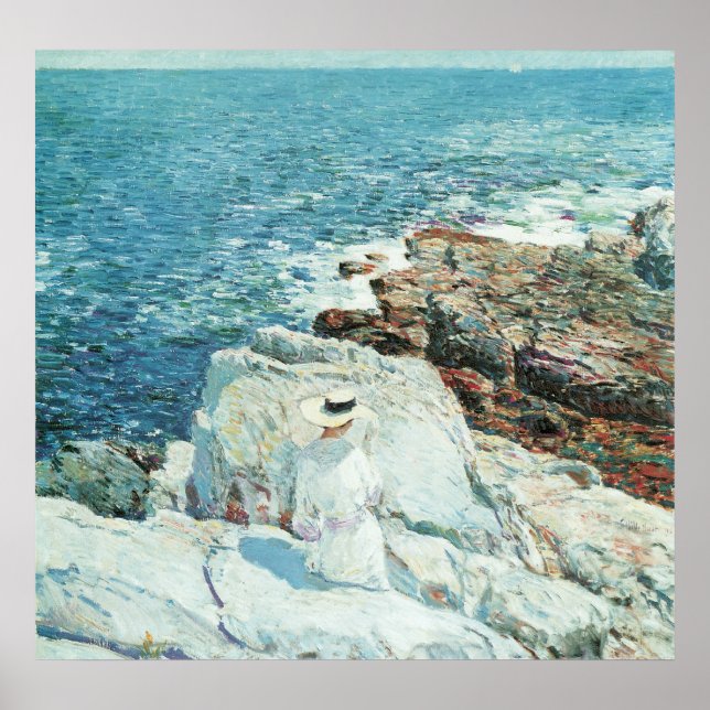 South Ledges, Appledore av Frederick Childe Hassam Poster (Framsidan)
