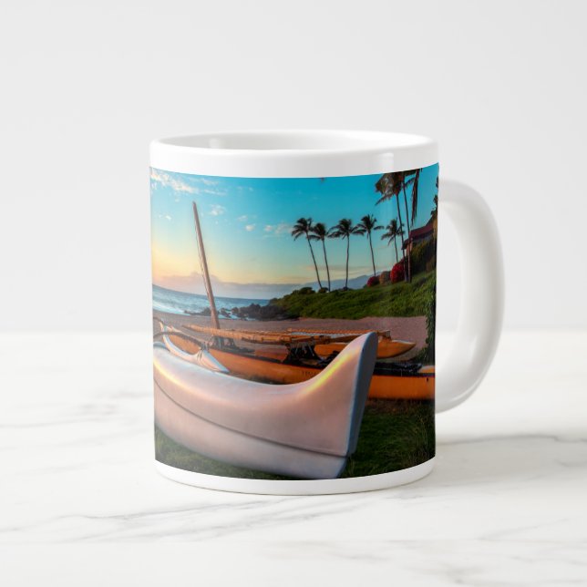 South Maui Beach vid Sunset | Maui, Hawaii Jumbo Mugg (Framsida höger)