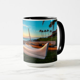 South Maui Beach vid Sunset Maui, Hawaii Mugg