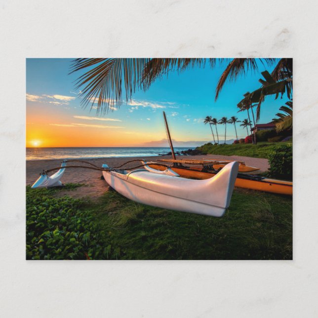 South Maui Beach vid Sunset | Maui, Hawaii Vykort (Framsida)