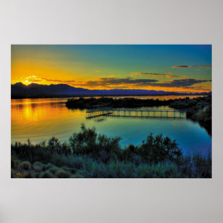 South Mesganska Bay vid Sunset Poster