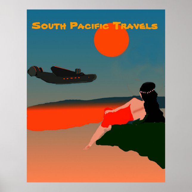 South Pacific Travel Poster (Framsidan)