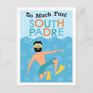South Padre Island Rolig Hipster Resa Vykort
