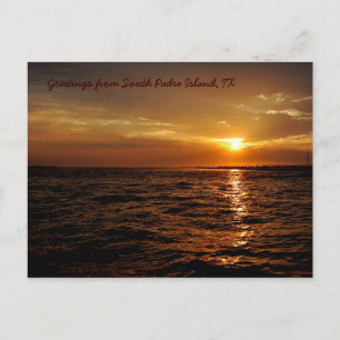 South Padre Island solnedgång vykort