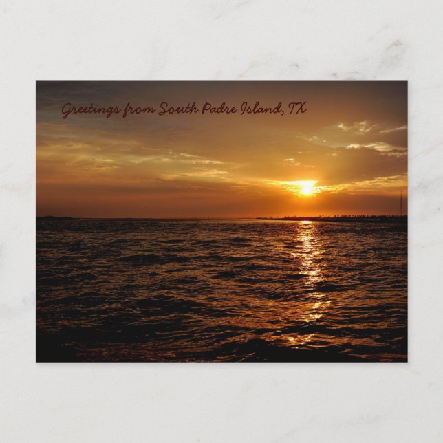 South Padre Island solnedgång vykort (Framsida)