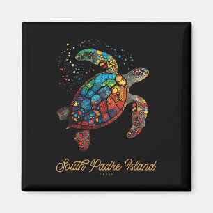 South Padre Island Vintage Retro Texas Havssköldpa Magnet