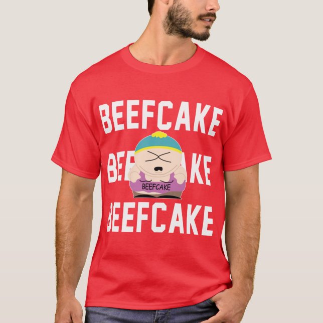 South Park Eric Cartman Beefcake shirt etender ret T Shirt (Framsida)