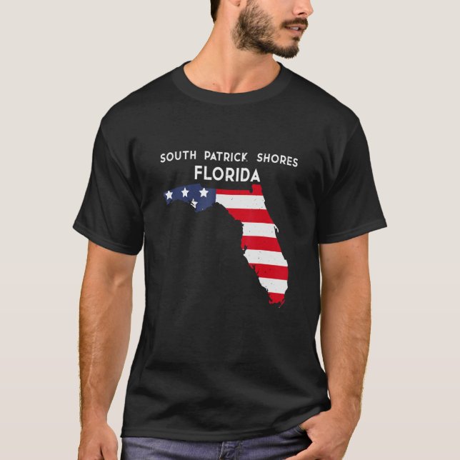 South Patrick Shores Florida USA State America Tra T Shirt (Framsida)