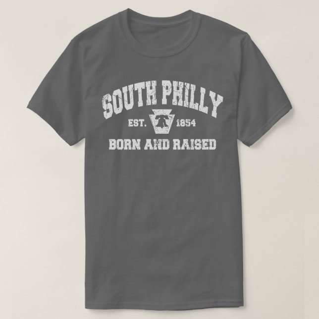 South Philly Born och Razed Liberty Bell Philadel T Shirt (Design framsida)