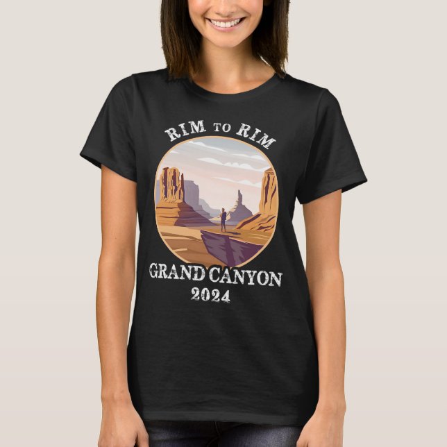 South Rim to North Rim Grand Canyon National Park T Shirt (Framsida)