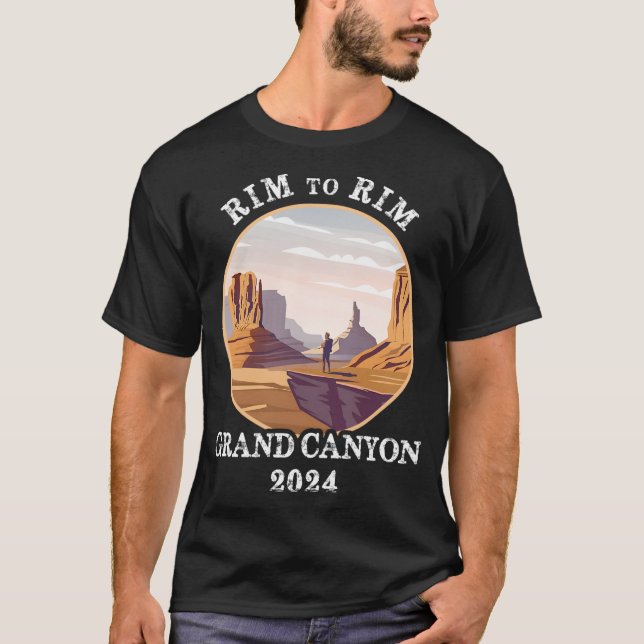 South Rim to North Rim Grand Canyon National Park T Shirt (Framsida)