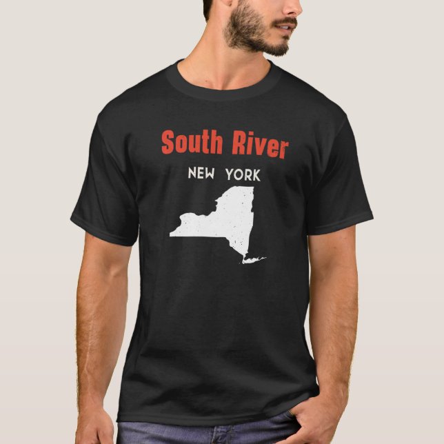 South River New York USA State America Travel New  T Shirt (Framsida)