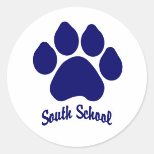 South School Tass Sticker Runt Klistermärke