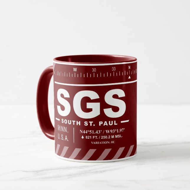 South St Paul Municipal Airport Fleming Field Mugg (Framsida vänster)