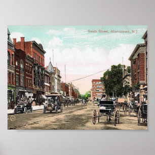 South Street, Morristown NJ, Vintage Poster