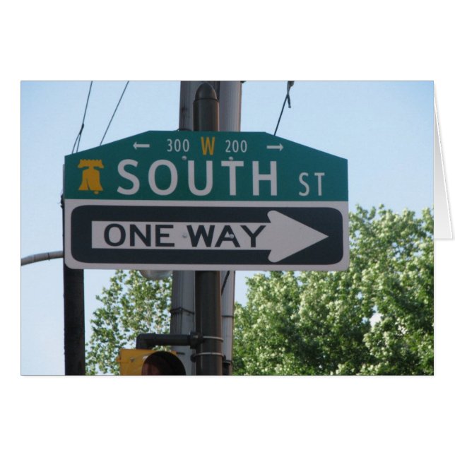 South Street - Philadelphia Hälsningskort (Framsidan Horizontal)