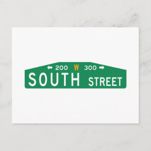 South Street, Philadelphia, PA Street Sign Vykort