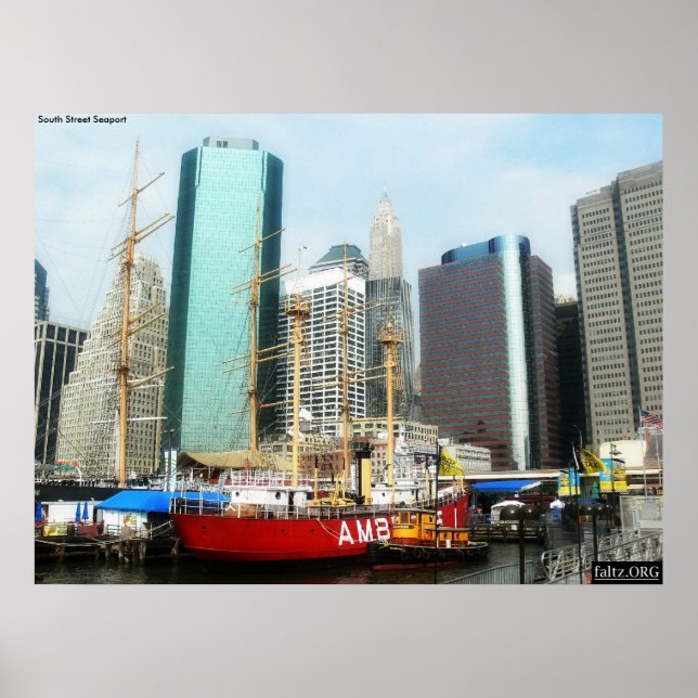 South Street Seaport, NYC Poster (Framsidan)
