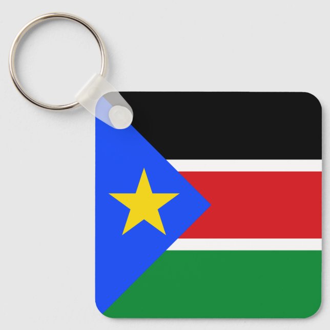 South Sudan Flag Nyckelring (Framsida)