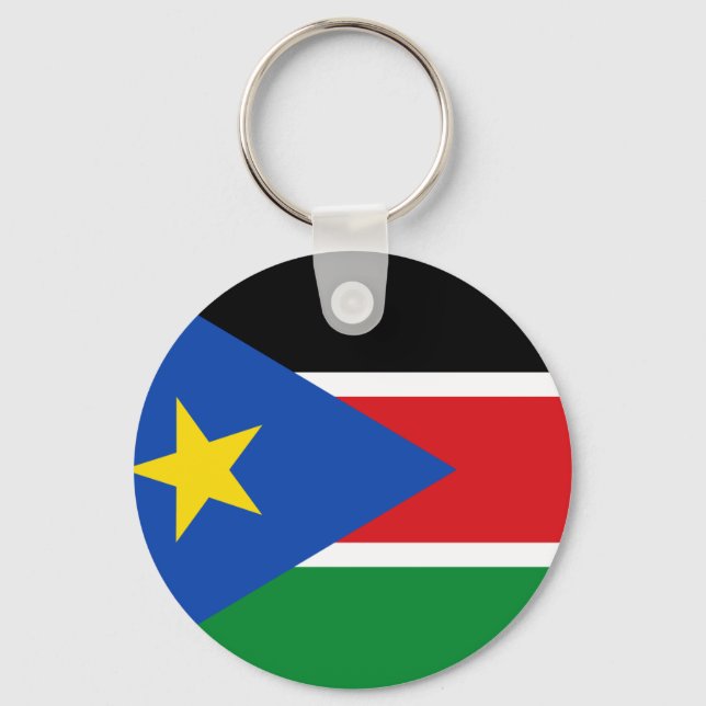 South Sudan flagga Nyckelring (Framsida)