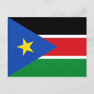 South Sudan flagga Vykort