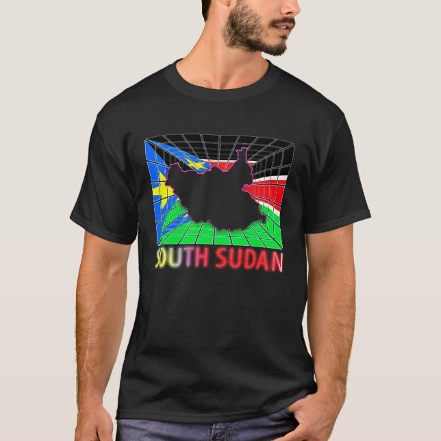 South Sudan Map South Sudanese T Shirt (Framsida)