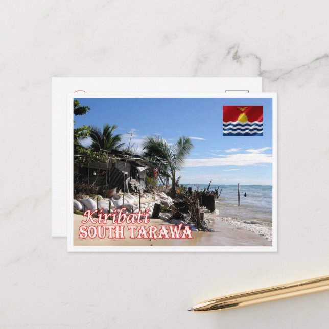 South Tarawa - Kiribati - Panorama - Vykort (Fram/Back In Situ)