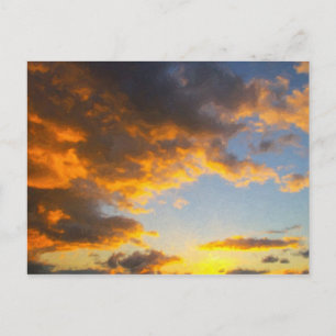 South Texas Plains Sunset Vykort